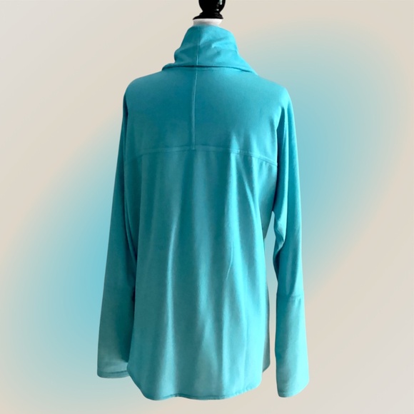 Kyodan–Women’s Cardigan Size L~ Turquoise~Open Front - Picture 2 of 12